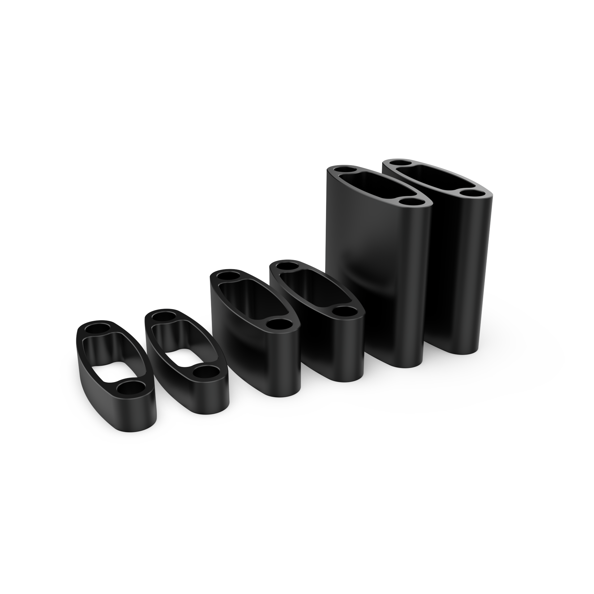 Set of black brackets on a white background