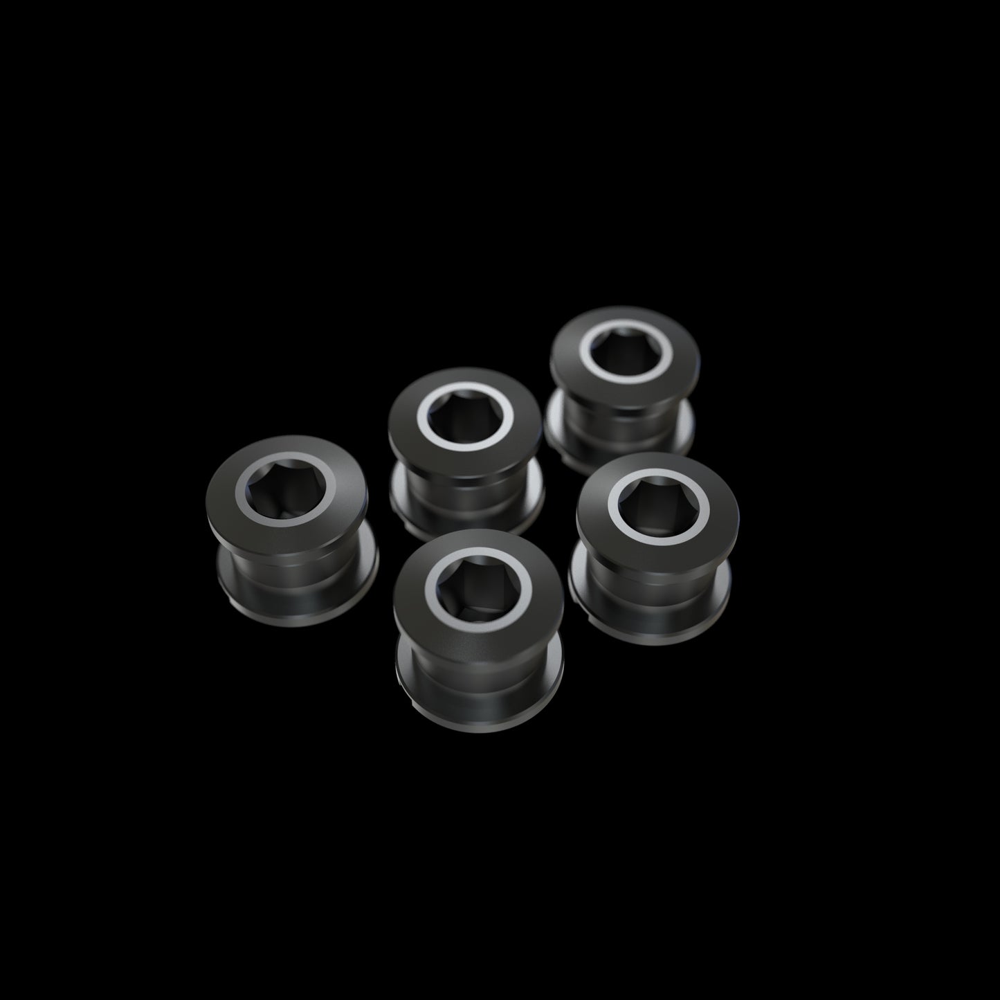 Velobike Chainring Bolts Aluminium Black