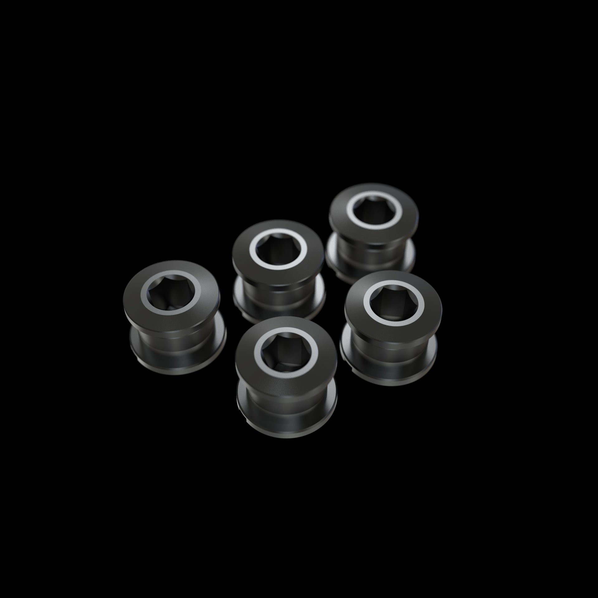 Velobike Chainring Bolts Aluminium Black